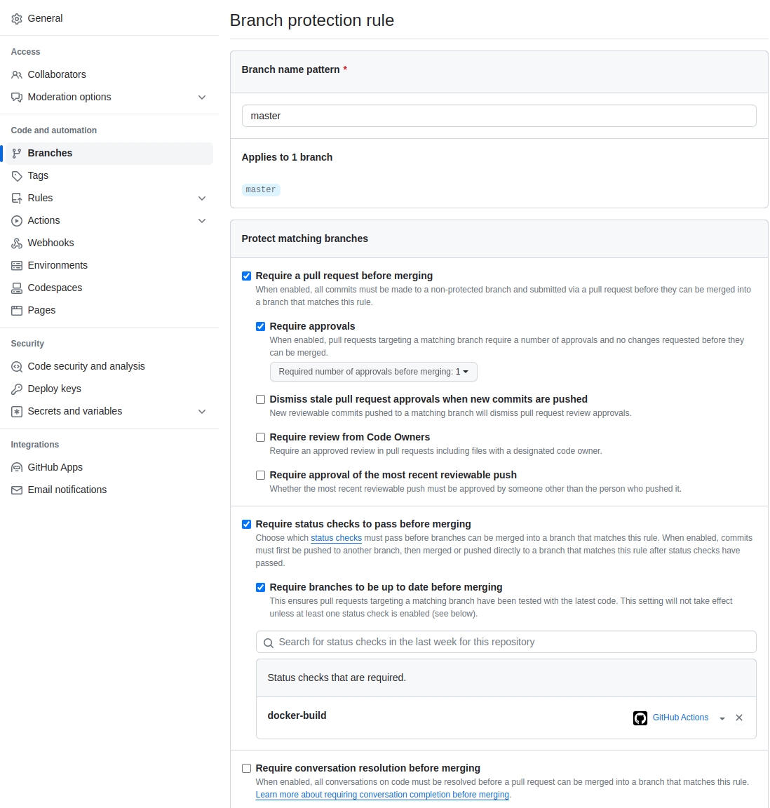 GitHub Branch Protection