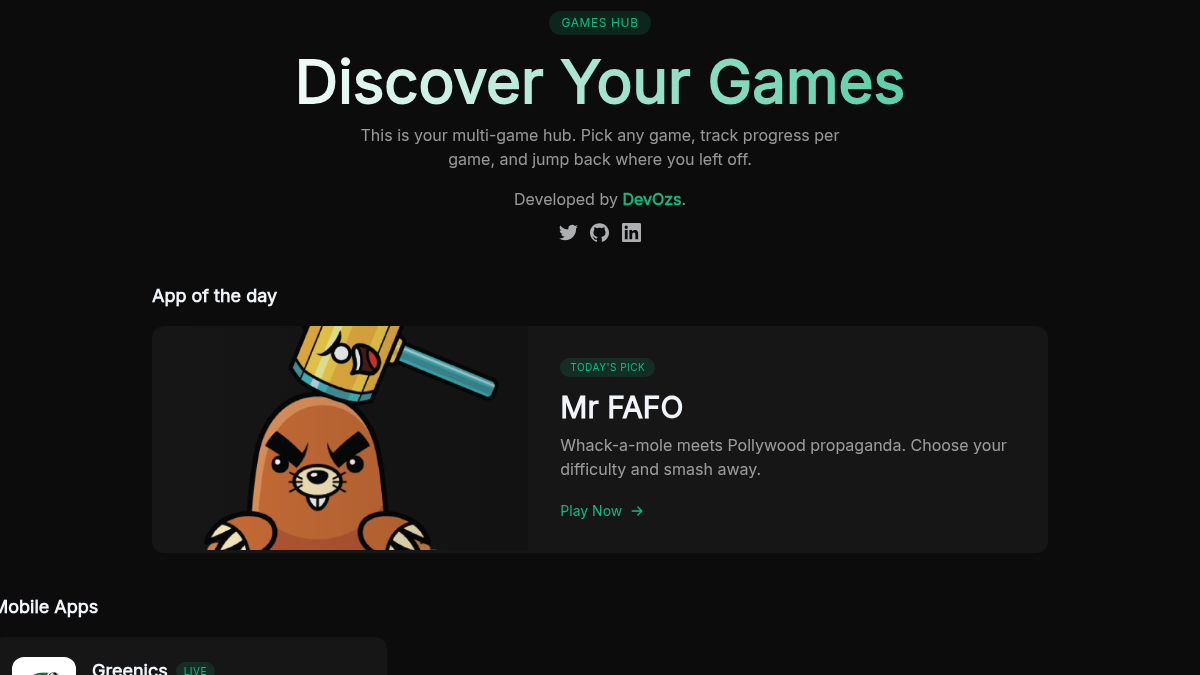 Games Hub